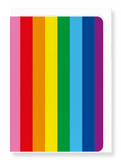 Ezen Designs - Original 8 colour LGBT pride flag - Greeting Card - Front