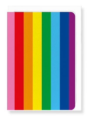 Ezen Designs - Original 8 colour LGBT pride flag - Greeting Card - Front