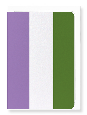 Ezen Designs - Genderqueer pride flag - Greeting Card - Front