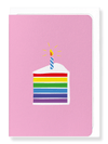 Ezen Designs - Rainbow cake in pink - Greeting Card - Front