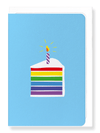 Ezen Designs - Rainbow cake in blue - Greeting Card - Front