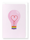 Ezen Designs - Rainbow lightbulb - Greeting Card - Front