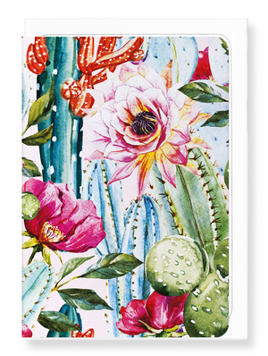 Ezen Designs - Cacti flowers - Greeting Card - Front