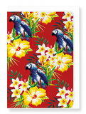 Ezen Designs - Parrot messenger - Greeting Card - Front