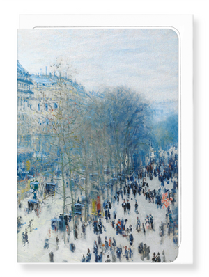 Ezen Designs - Boulevard des capucines by monet - Greeting Card - Front