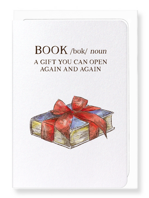 Ezen Designs - A book is a gift - Greeting Card - Front