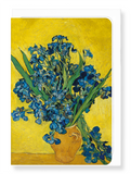 Ezen Designs - Vase with irises by van gogh - Greeting Card - Front