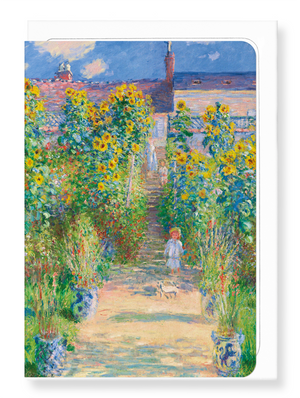 Ezen Designs - Artist's garden at vétheuil (1881) - Greeting Card - Front