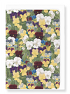 Ezen Designs - Pansies - Greeting Card - Front