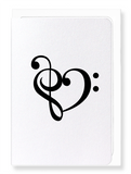 Ezen Designs - Treble bass heart - Greeting Card - Front