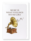 Ezen Designs - Gramophone music - Greeting Card - Front