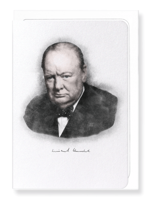 Ezen Designs - Portrait of churchill - Greeting Card - Front