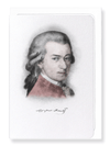 Ezen Designs - Portrait of mozart - Greeting Card - Front