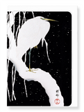 Ezen Designs - Egret in winter - Greeting Card - Front