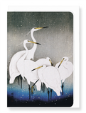 Ezen Designs - Herons in the winter - Greeting Card - Front