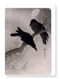 Ezen Designs - Crows at night - Greeting Card - Front