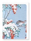 Ezen Designs - Sparrows on nandina - Greeting Card - Front