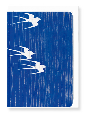 Ezen Designs - Swallows in the rain - Greeting Card - Front