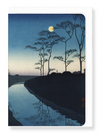 Ezen Designs - Canal by moonlight - Greeting Card - Front