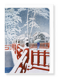 Ezen Designs - Snow at bridge - Greeting Card - Front