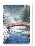 Ezen Designs - Nikko in snow - Greeting Card - Front