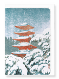 Ezen Designs - Nikko pagoda - Greeting Card - Front