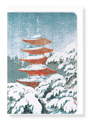 Ezen Designs - Nikko pagoda - Greeting Card - Front