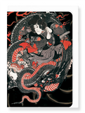 Ezen Designs - Samurai on a dragon - Greeting Card - Front