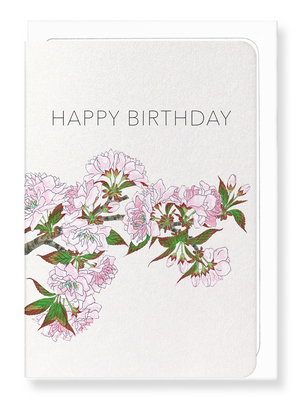 Ezen Designs - Happy birthday cherry blossoms - Greeting Card - Front