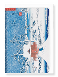 Ezen Designs - Snow scene at benzaiten shrine - Greeting Card - Front