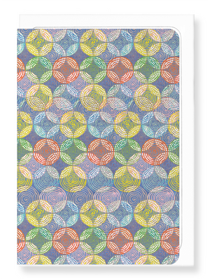 Ezen Designs - Circles of colours - Greeting Card - Front