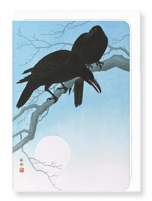 Ezen Designs - Crows in moonlight - Greeting Card - Front