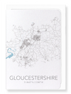 Gloucestershire cutout (Pack of 8 cards)