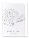 East Sussex cutout (Pack of 8 cards)