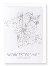 Worcestershire cutout (Pack of 8 cards)