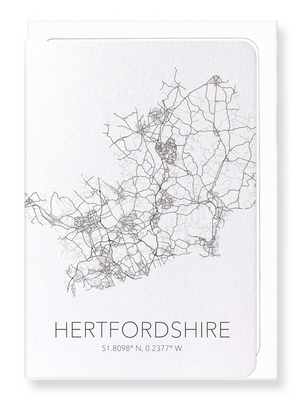 Hertfordshire cutout (Pack of 8 cards)