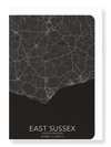 East Sussex full map (Pack of 8 cards)