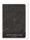 Herefordshire full map (Pack of 8 cards)