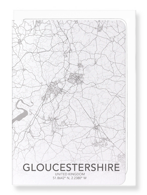 Gloucestershire full map (Pack of 8 cards)