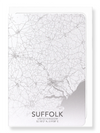 Suffolk full map (Pack of 8 cards)