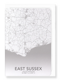 East Sussex full map (Pack of 8 cards)