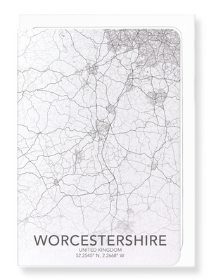 Worcestershire full map (Pack of 8 cards)