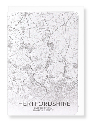 Hertfordshire full map (Pack of 8 cards)