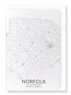 Norfolk full map (Pack of 8 cards)