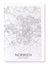 Norwich full map (Pack of 8 cards)