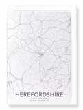 Herefordshire full map (Pack of 8 cards)