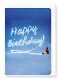 Ezen Designs - Birthday plane - Greeting Card - Front