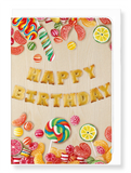 Ezen Designs - Candy birthday - Greeting Card - Front