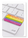 Ezen Designs - Rainbow keyboard - Greeting Card - Front