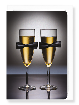 Ezen Designs - Bow tie champagne - Greeting Card - Front